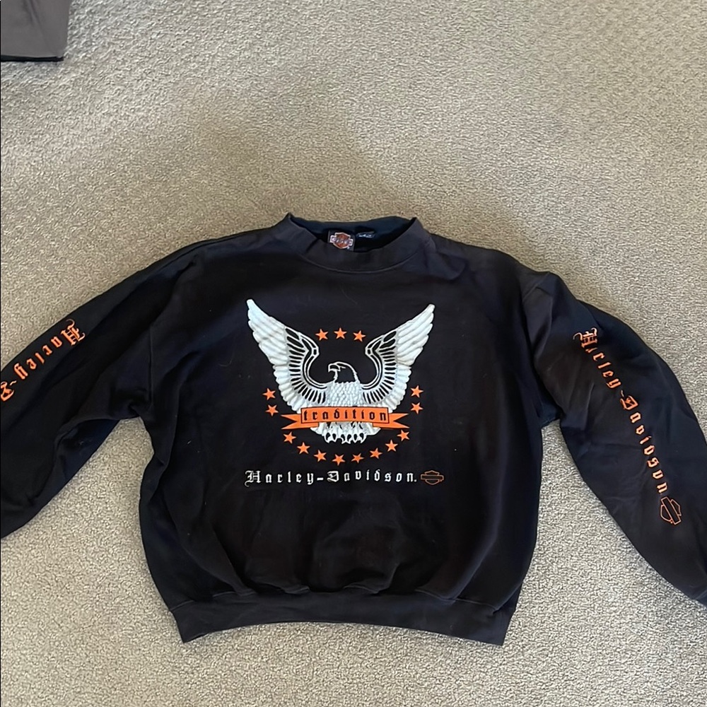 Vintage Harley-Davidson Black Sweat shirt Ray Price Raleigh NC